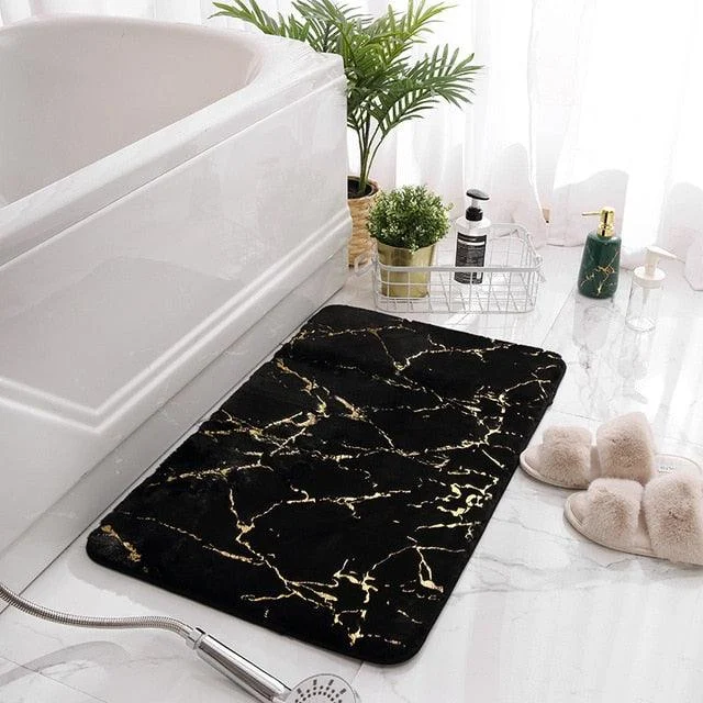 Modern Marble Bath Mat -Bathlova