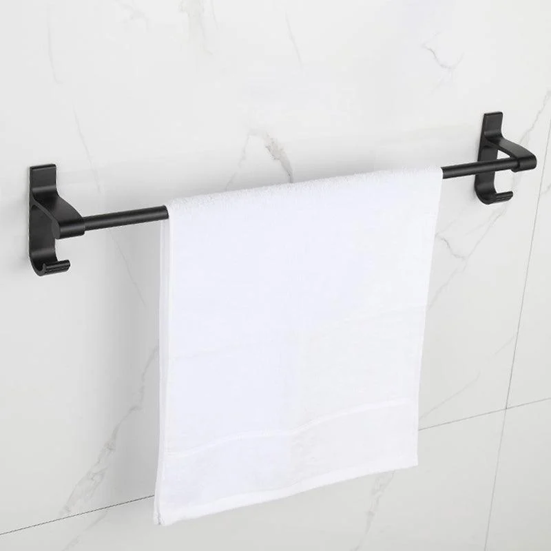 Modern Matte Black Bath Shelf Paper Holder Bathroom Accessory Kit -Bathlova