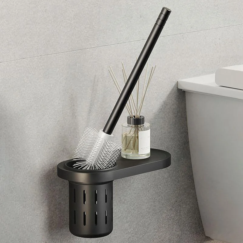 Modern Matte Black Bathroom Accessory Set Towel Bar/Paper Holder/Robe Hook Included -Bathlova