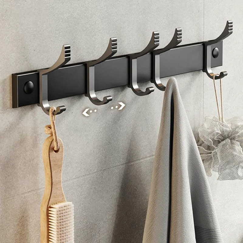 Modern Matte Black Bathroom Accessory Set Towel Bar/Paper Holder/Robe Hook Included -Bathlova