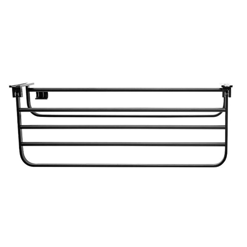 Modern Matte Black Bathroom Accessory Set with Towel Bar/Bath Shelf & Robe Hooks -Bathlova