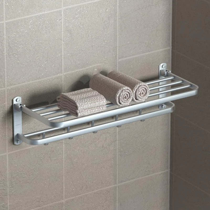 Modern Matte Black Bathroom Accessory Set with Towel Bar/Bath Shelf & Robe Hooks -Bathlova