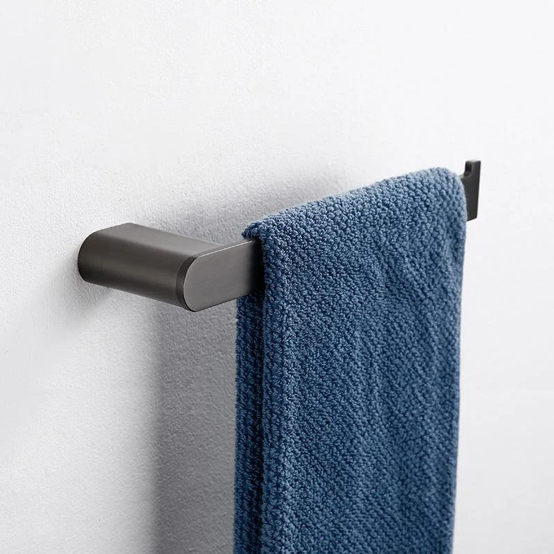 Modern Matte Gray Bathroom Accessory Set Bath Shelf/Towel Bar & Paper Holder Included -Bathlova