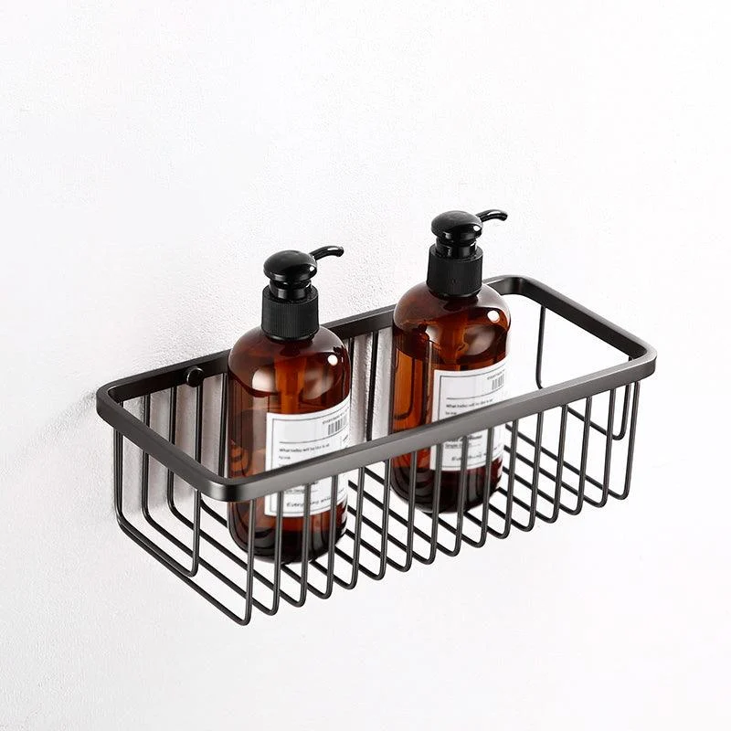 Modern Matte Gray Bathroom Accessory Set Bath Shelf/Towel Bar & Paper Holder Included -Bathlova