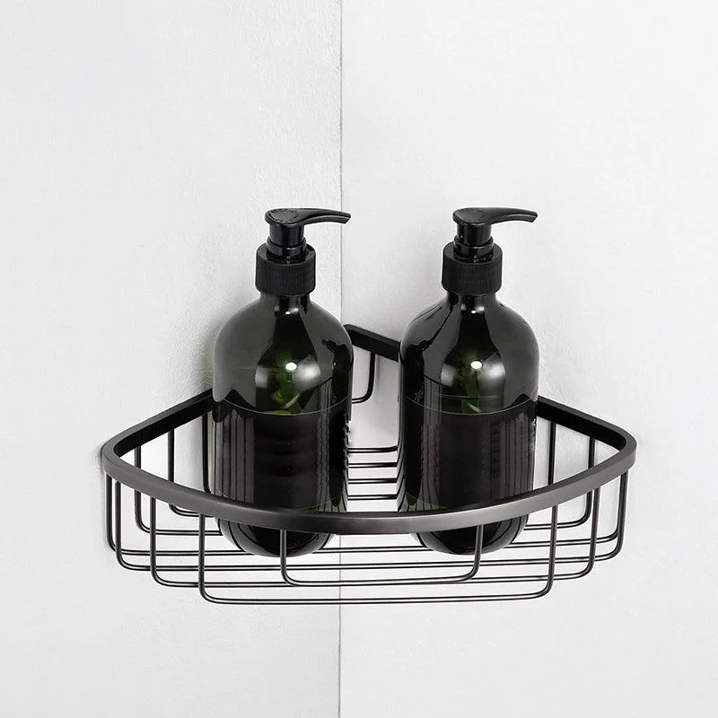 Modern Matte Gray Bathroom Accessory Set Bath Shelf/Towel Bar & Paper Holder Included -Bathlova