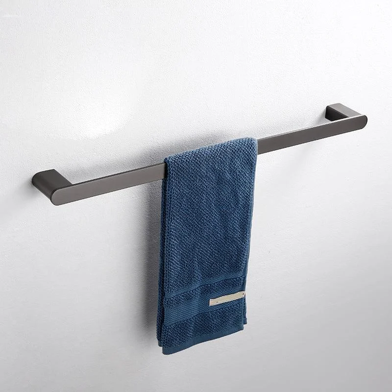 Modern Matte Gray Bathroom Accessory Set Bath Shelf/Towel Bar & Paper Holder Included -Bathlova