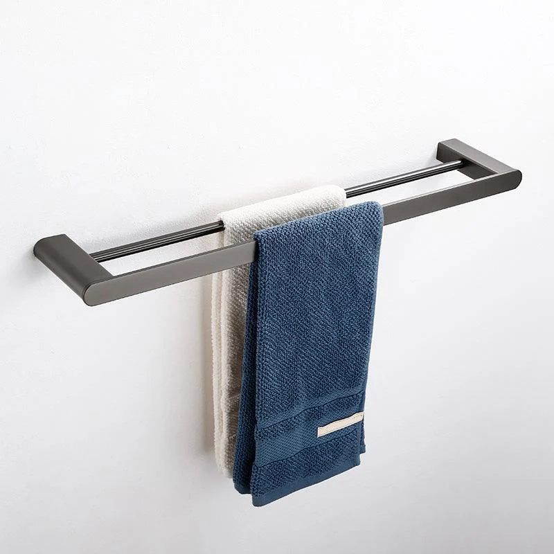 Modern Matte Gray Bathroom Accessory Set Bath Shelf/Towel Bar & Paper Holder Included -Bathlova