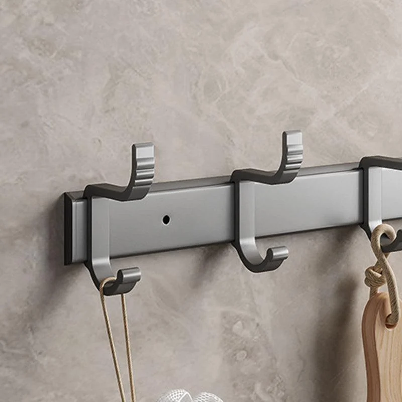 Modern Metal Bathroom Accessory Set Polished Sliver Bath Shelf/Paper Holder/Robe Hooks -Bathlova