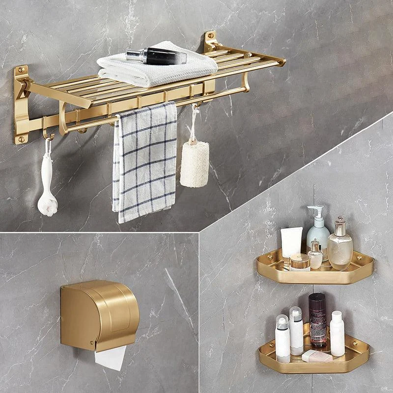 Modern Metal Bathroom Hardware Set Gold Bathroom Accessories Hardware Set -Bathlova