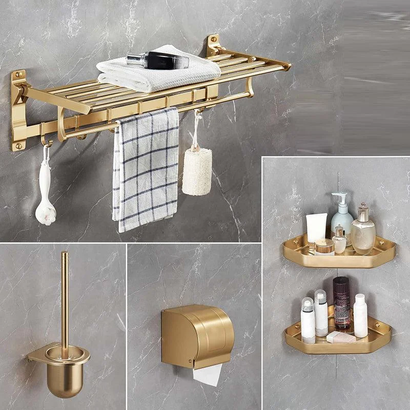 Modern Metal Bathroom Hardware Set Gold Bathroom Accessories Hardware Set -Bathlova