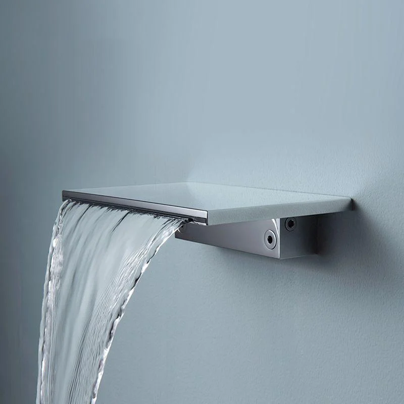 Modern Metal Tub Filler Single Handles Waterfall Tub Tap Trim -Bathlova