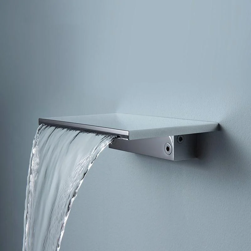 Modern Metal Tub Filler Single Handles Waterfall Tub Tap Trim -Bathlova