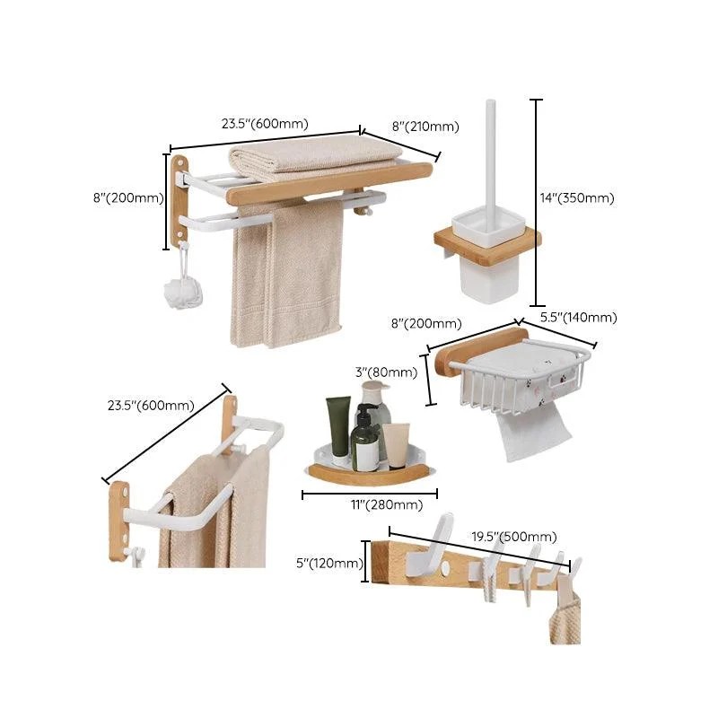 Modern Natural Bathroom Accessory As Individual Or As a Set in Solid Wood -Bathlova