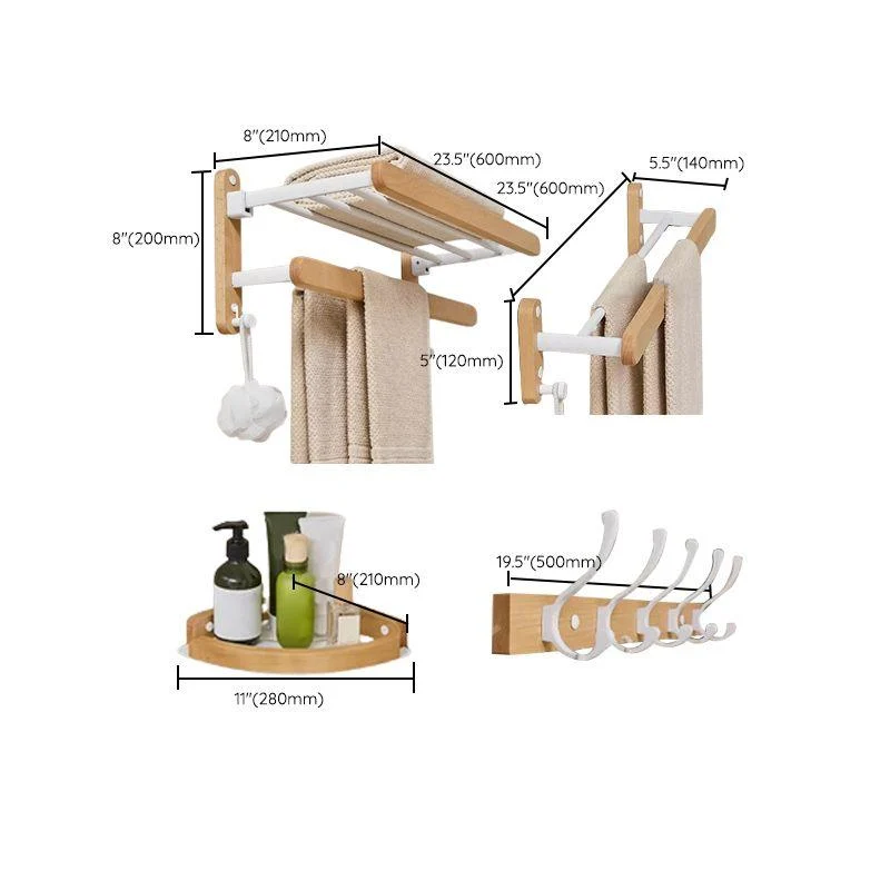 Modern Natural Bathroom Accessory As Individual Or As a Set in Solid Wood -Bathlova