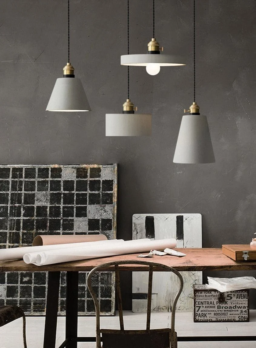 Modern Nordic Cement Pendant Lights -Bathlova