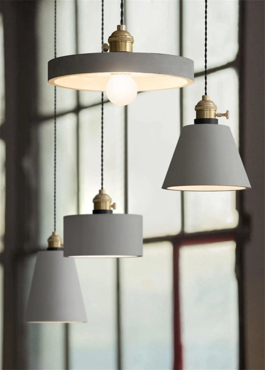 Modern Nordic Cement Pendant Lights -Bathlova