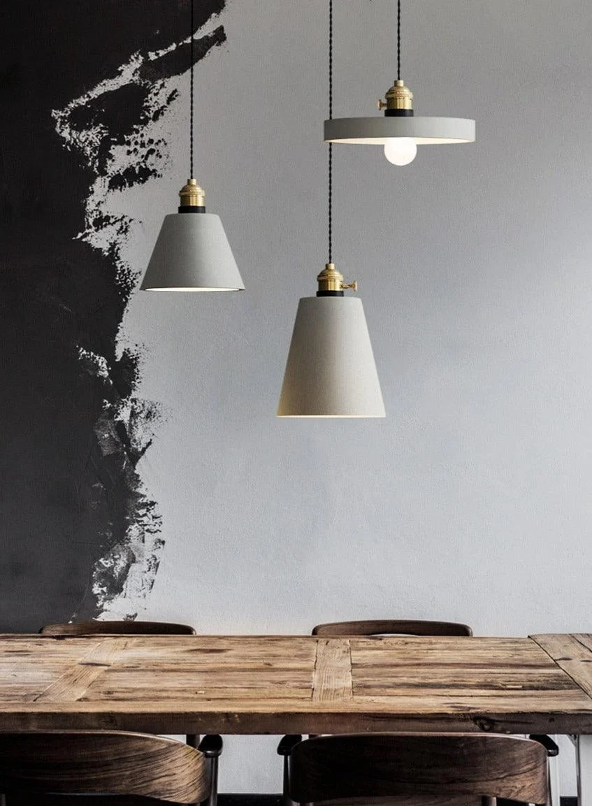 Modern Nordic Cement Pendant Lights -Bathlova