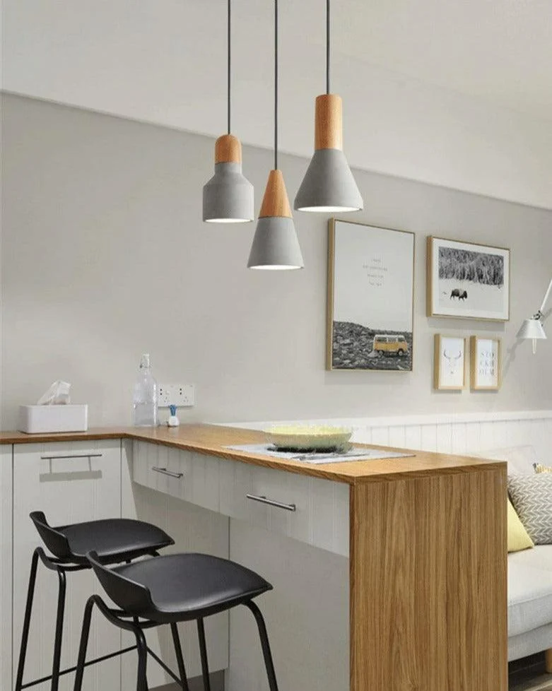 Modern Nordic Concrete Pendant Lights -Bathlova