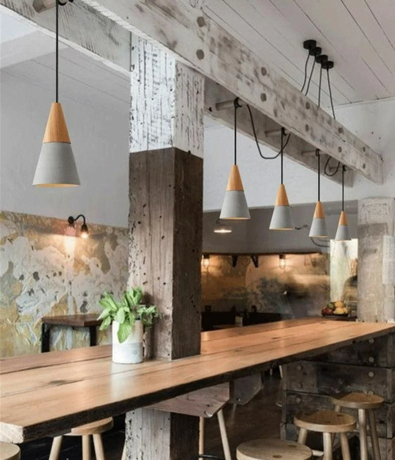 Modern Nordic Concrete Pendant Lights -Bathlova