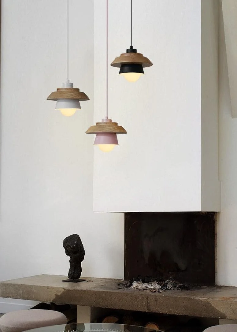 Modern Nordic Wood Pendant Light -Bathlova