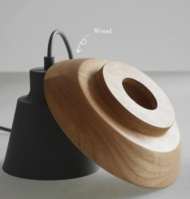 Modern Nordic Wood Pendant Light -Bathlova