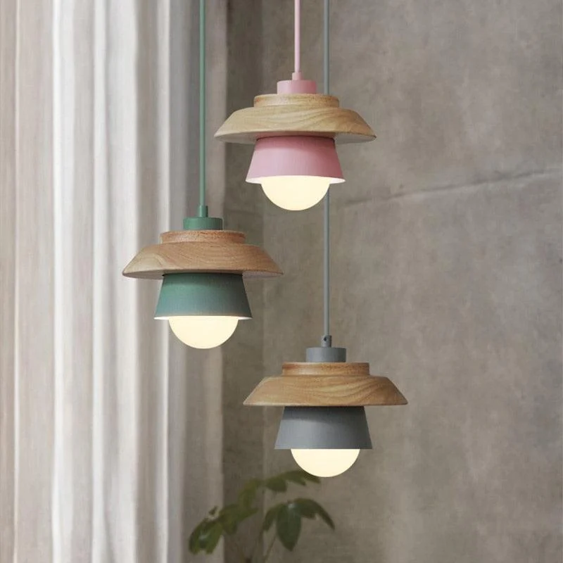 Modern Nordic Wood Pendant Light -Bathlova