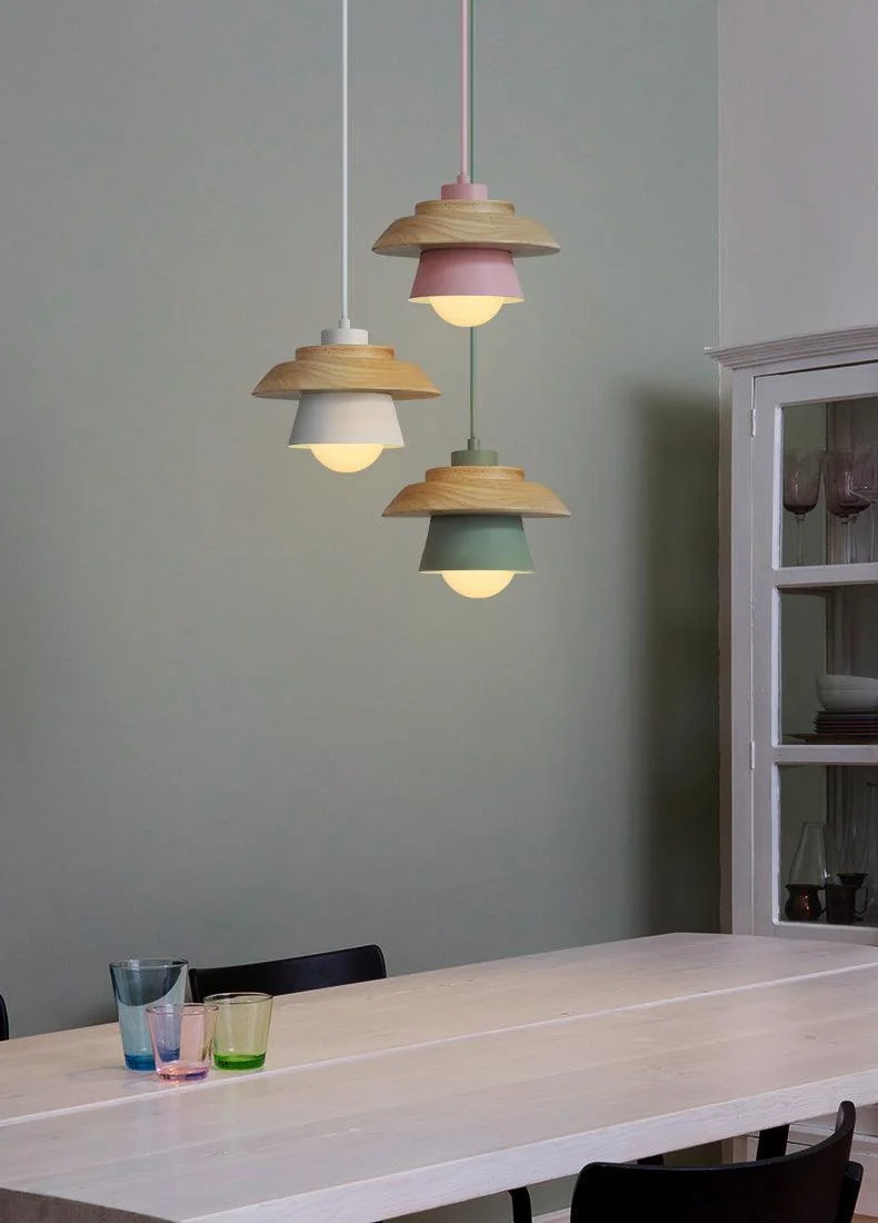 Modern Nordic Wood Pendant Light -Bathlova