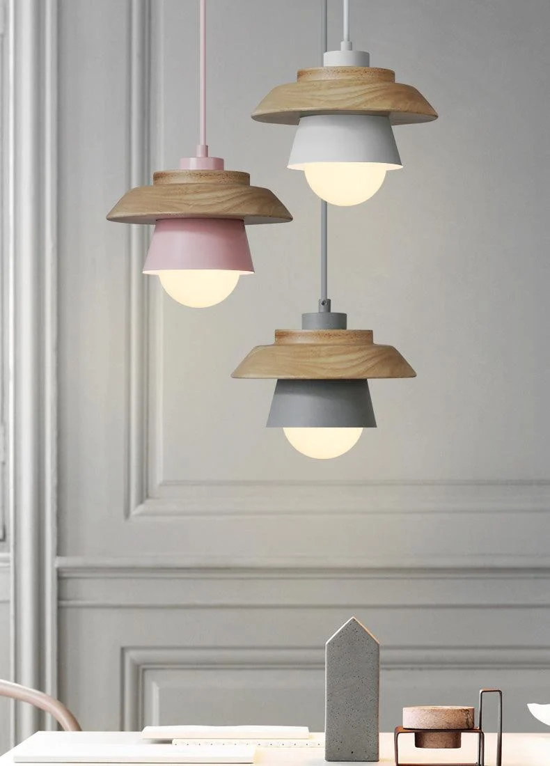 Modern Nordic Wood Pendant Light -Bathlova