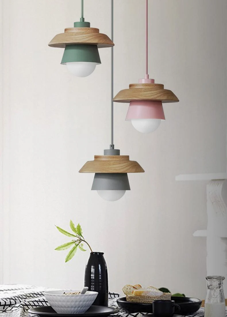 Modern Nordic Wood Pendant Light -Bathlova