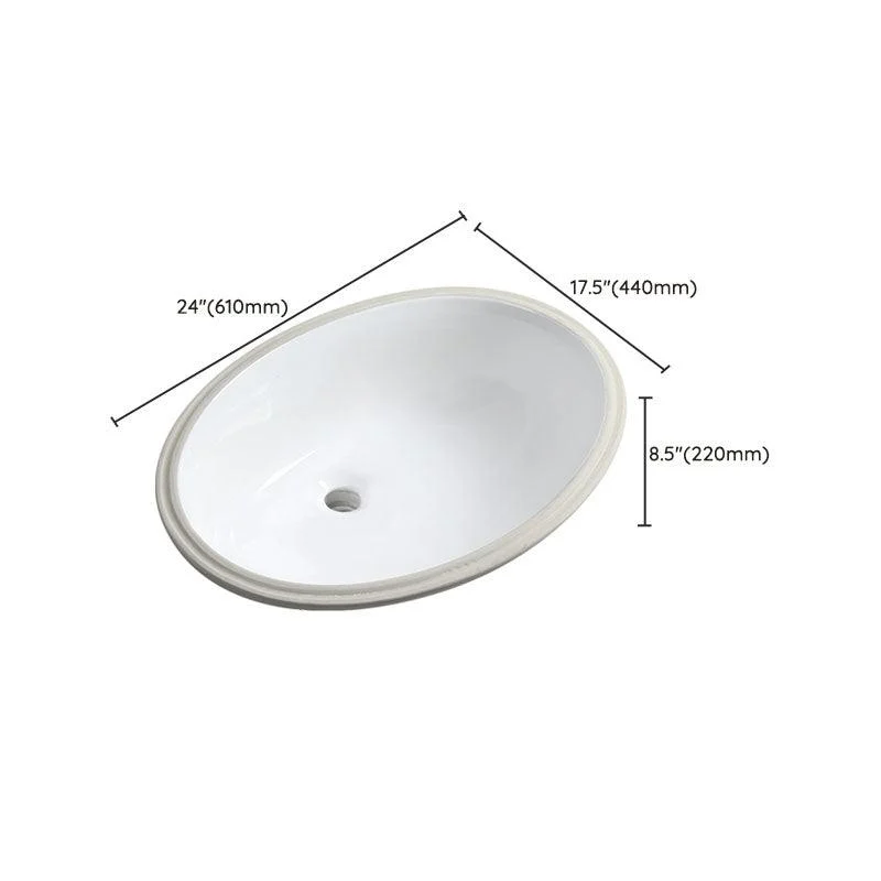 Modern Oval Wash Stand Ceramic Table Installation Bathroom Sink -Bathlova