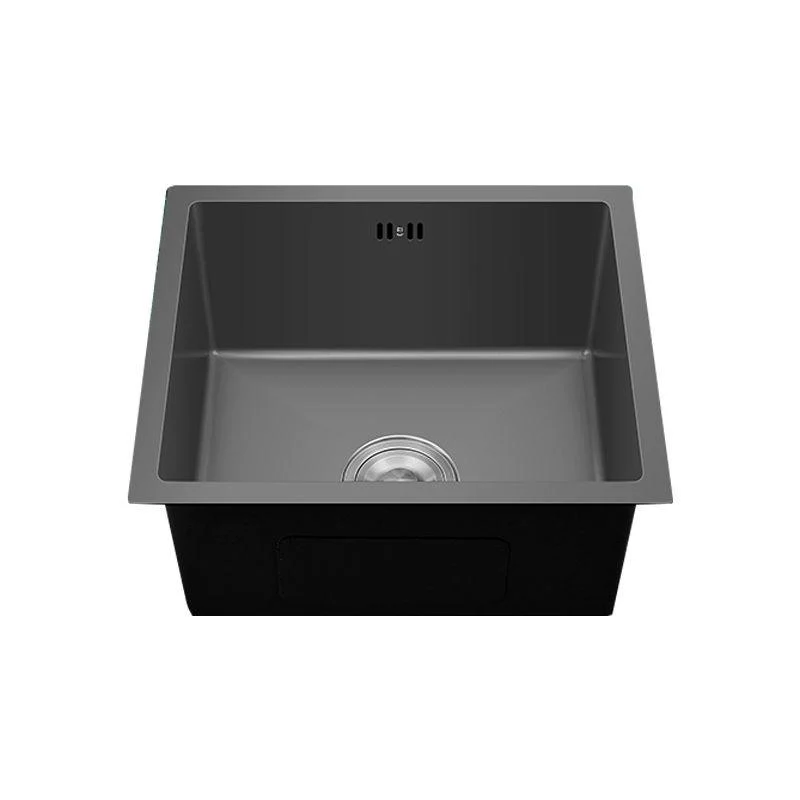 Modern Plain Kitchen Sink Overflow Hole Workstation Sink with Soundproofing -Bathlova