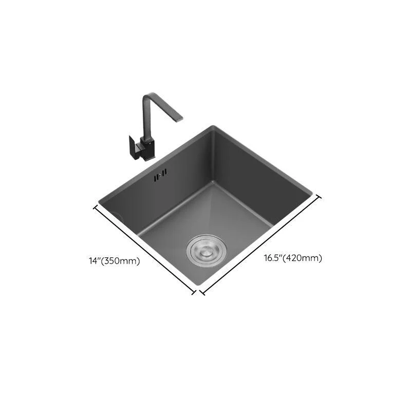 Modern Plain Kitchen Sink Overflow Hole Workstation Sink with Soundproofing -Bathlova