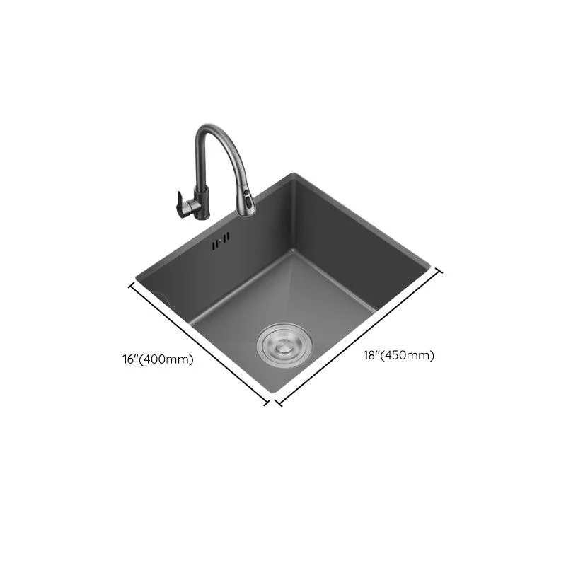 Modern Plain Kitchen Sink Overflow Hole Workstation Sink with Soundproofing -Bathlova