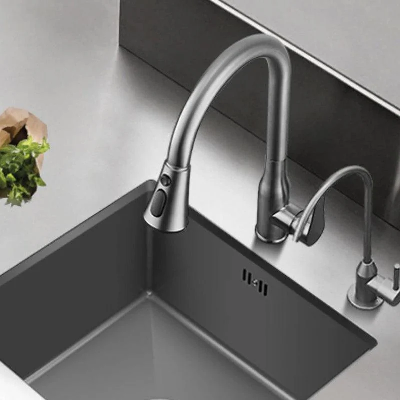 Modern Plain Kitchen Sink Overflow Hole Workstation Sink with Soundproofing -Bathlova