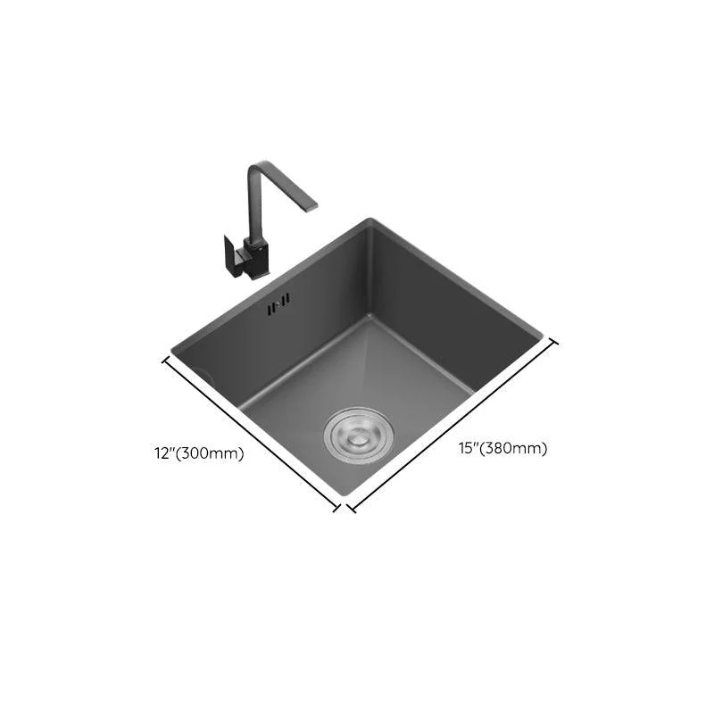 Modern Plain Kitchen Sink Overflow Hole Workstation Sink with Soundproofing -Bathlova