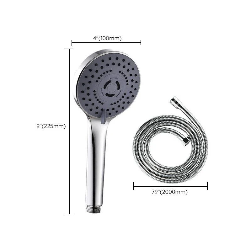 Modern Plastic Shower Head Round Handheld Shower Head with Adjustable Water Flow -Bathlova