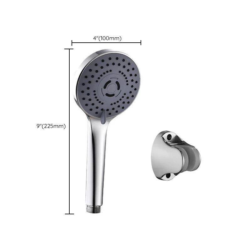 Modern Plastic Shower Head Round Handheld Shower Head with Adjustable Water Flow -Bathlova