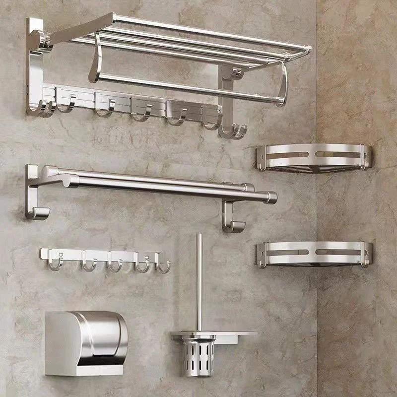 Modern Polished Chrome Bathroom Accessory Set Bath Shelf/Towel Bar/ Paper Holder Included -Bathlova