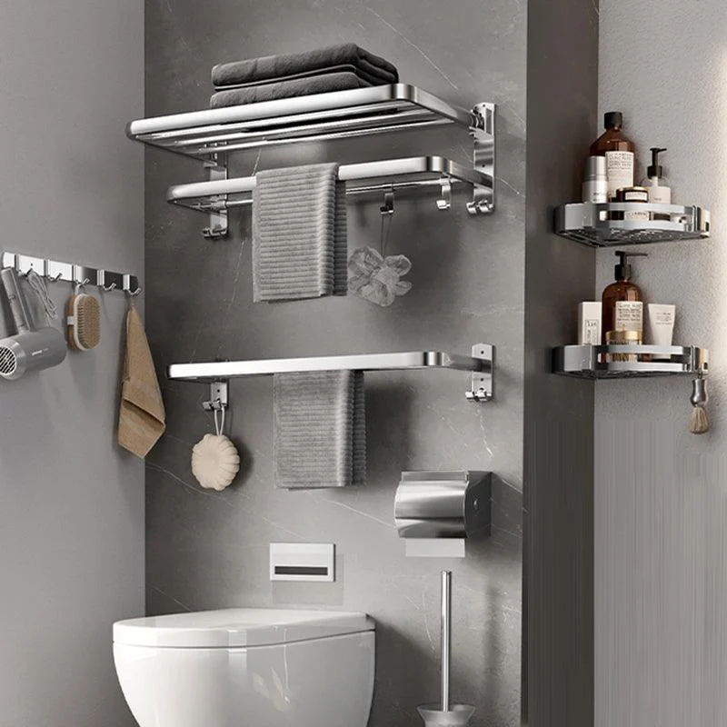 Modern Polished Chrome Bathroom Accessory Set in Stainless Steel -Bathlova