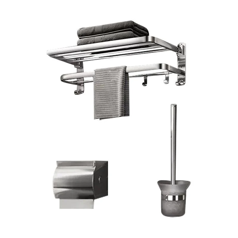 Modern Polished Chrome Bathroom Accessory Set in Stainless Steel -Bathlova