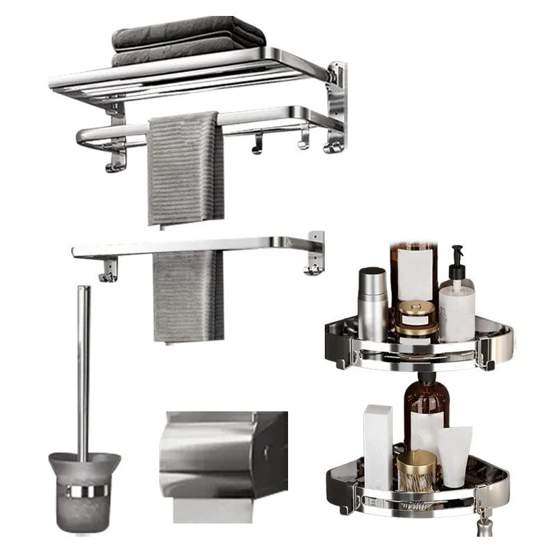 Modern Polished Chrome Bathroom Accessory Set in Stainless Steel -Bathlova