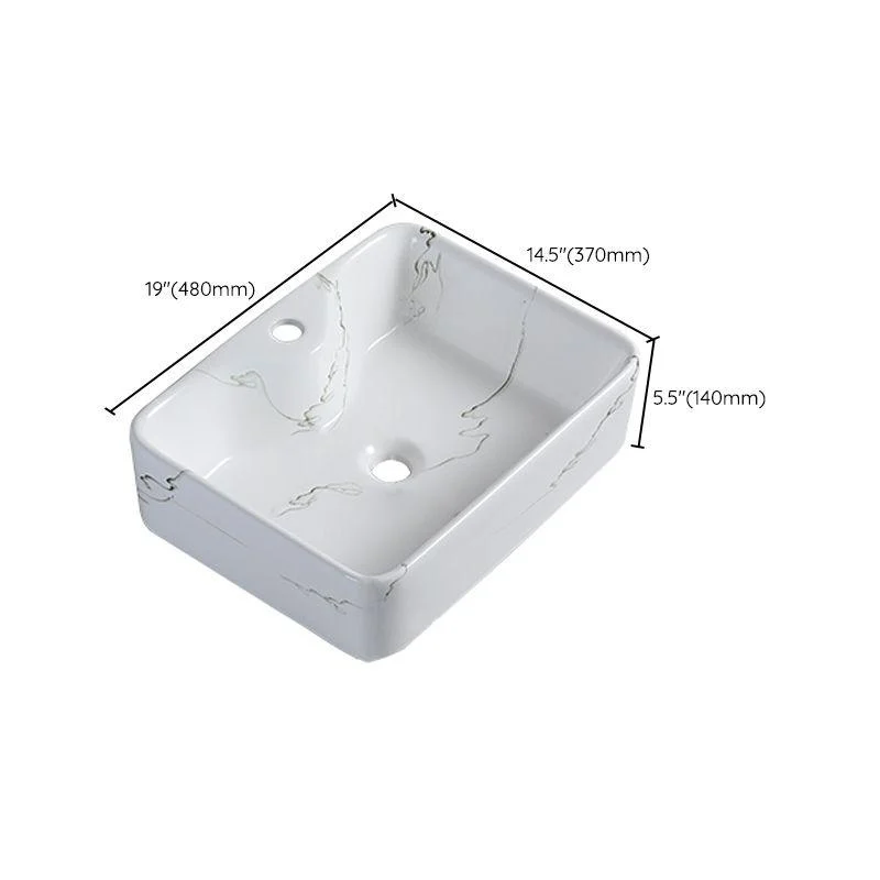 Modern Porcelain Trough Sink Oval-shape Trough Bathroom Sink -Bathlova