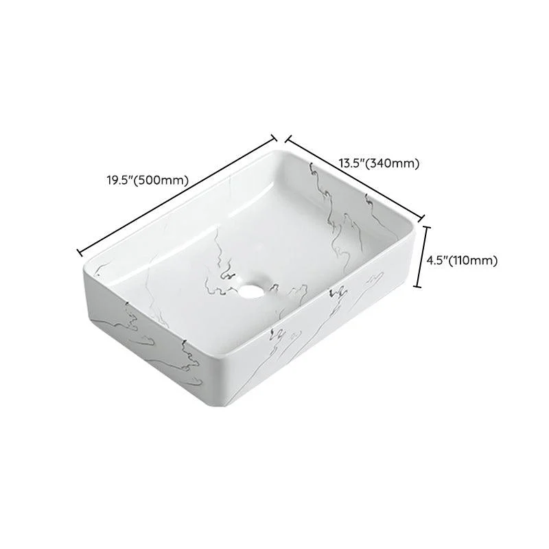 Modern Porcelain Trough Sink Oval-shape Trough Bathroom Sink -Bathlova