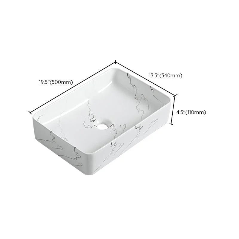 Modern Porcelain Trough Sink Oval-shape Trough Bathroom Sink -Bathlova