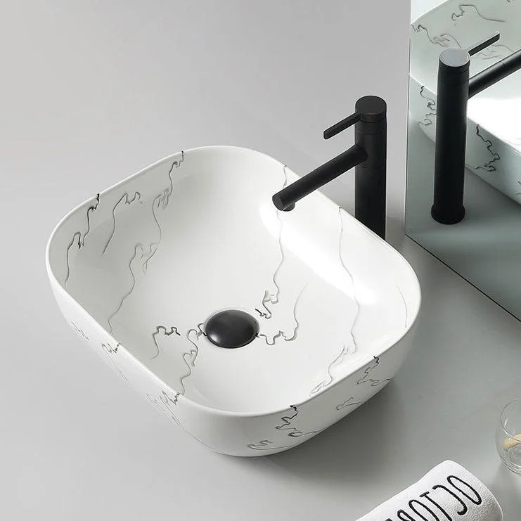 Modern Porcelain Trough Sink Oval-shape Trough Bathroom Sink -Bathlova