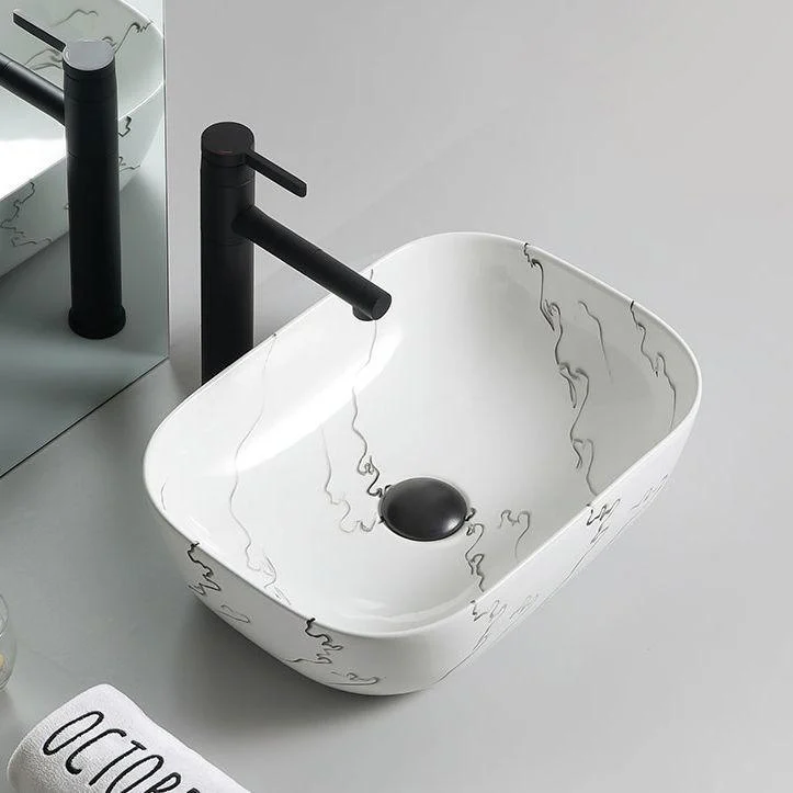 Modern Porcelain Trough Sink Oval-shape Trough Bathroom Sink -Bathlova