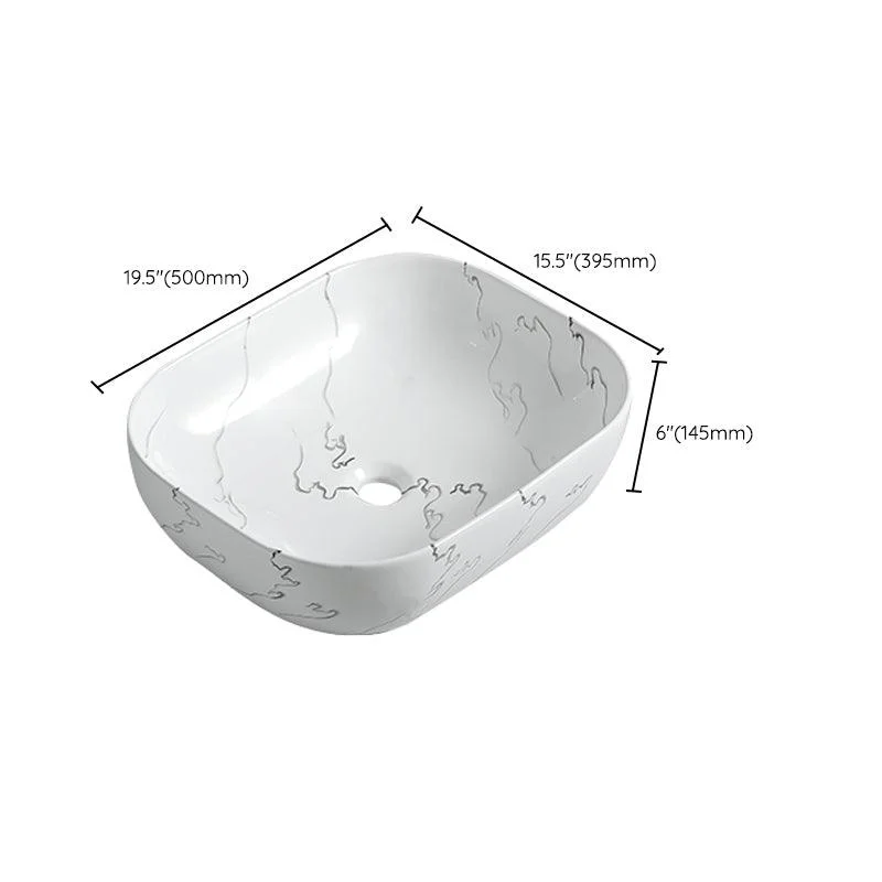 Modern Porcelain Trough Sink Oval-shape Trough Bathroom Sink -Bathlova