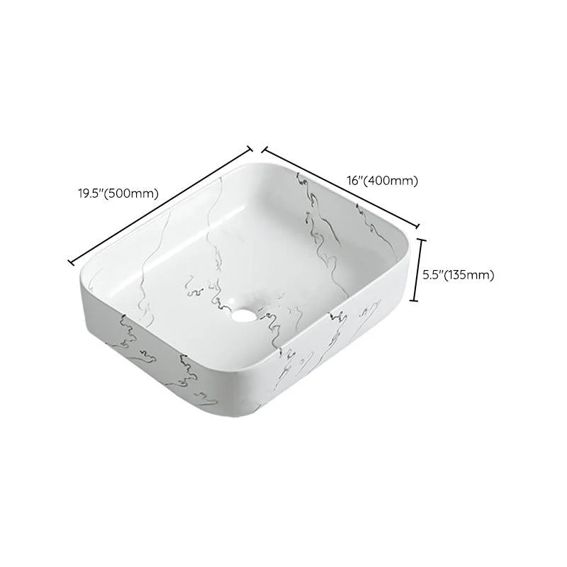 Modern Porcelain Trough Sink Oval-shape Trough Bathroom Sink -Bathlova