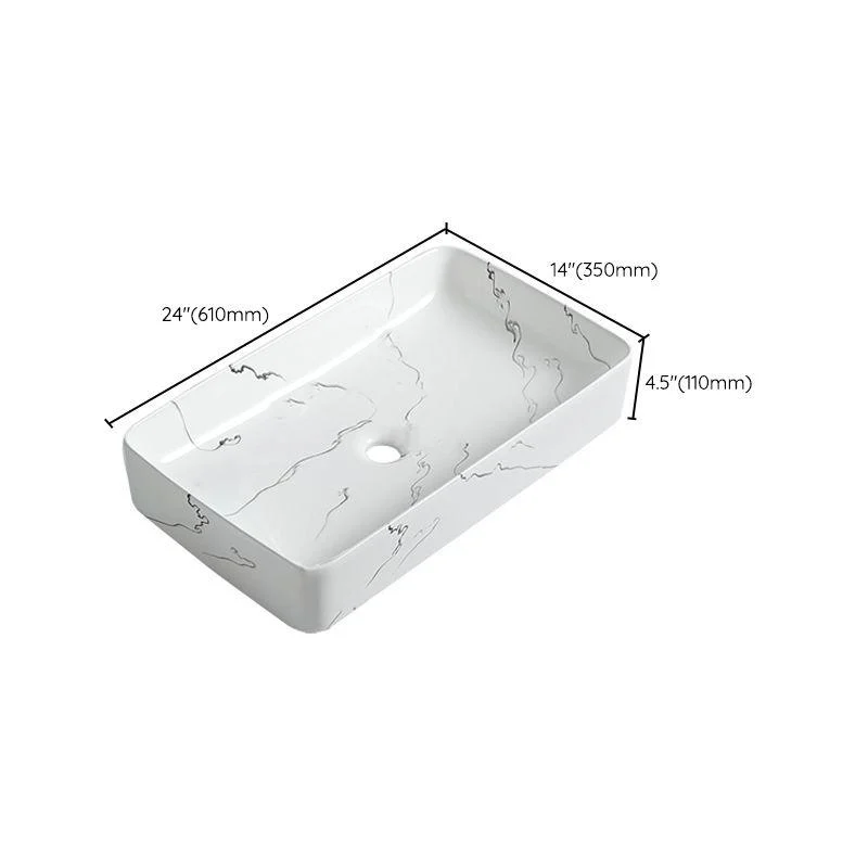 Modern Porcelain Trough Sink Oval-shape Trough Bathroom Sink -Bathlova