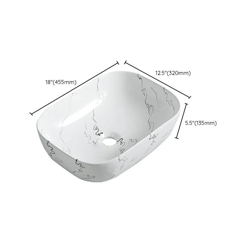 Modern Porcelain Trough Sink Oval-shape Trough Bathroom Sink -Bathlova